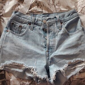 Levi's Light Blue Jean Shorts